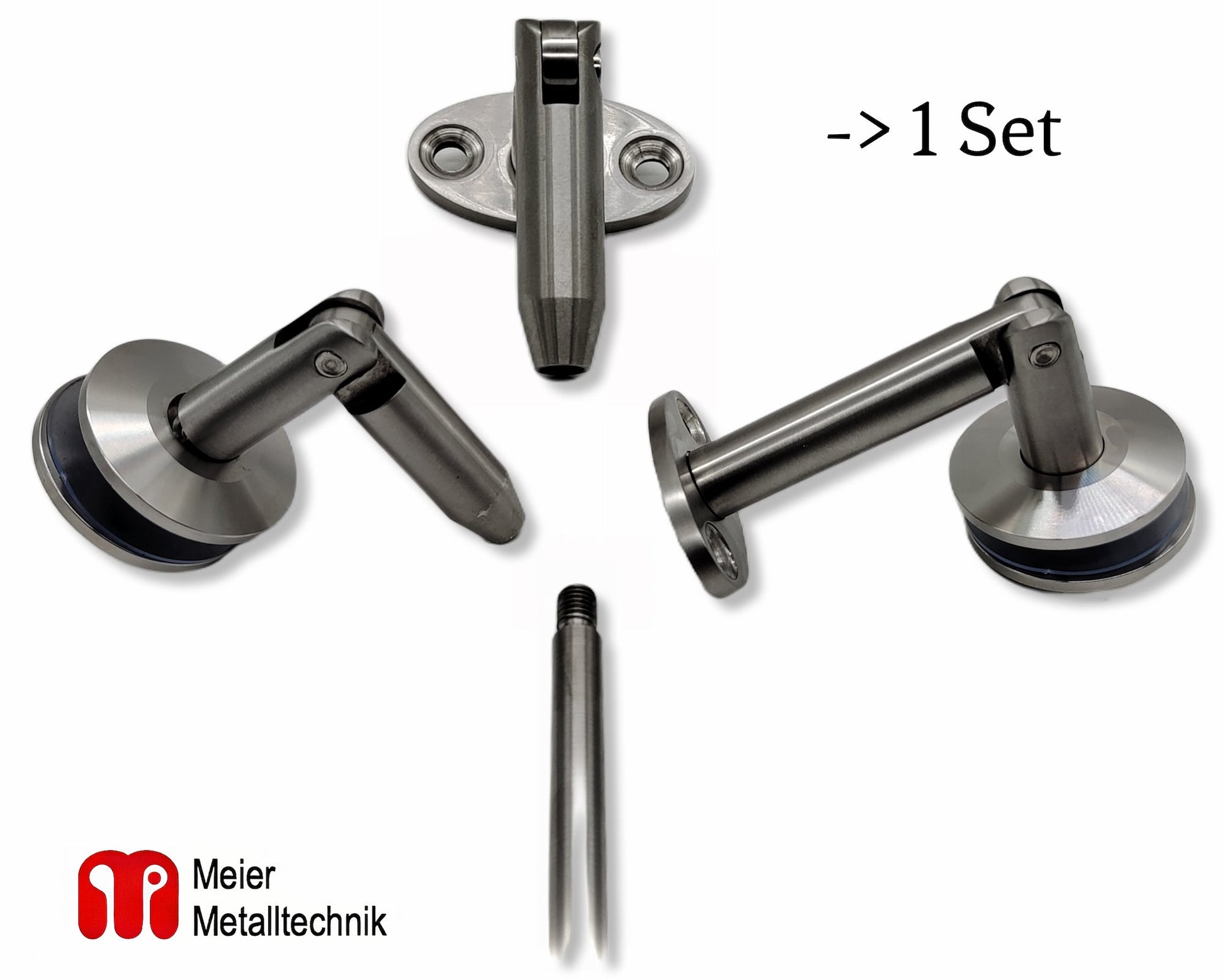 Glashalter Vordach Set Glas Halter Glasvordach Dach Edelstahl Glasdach Halterung von Mein Shop