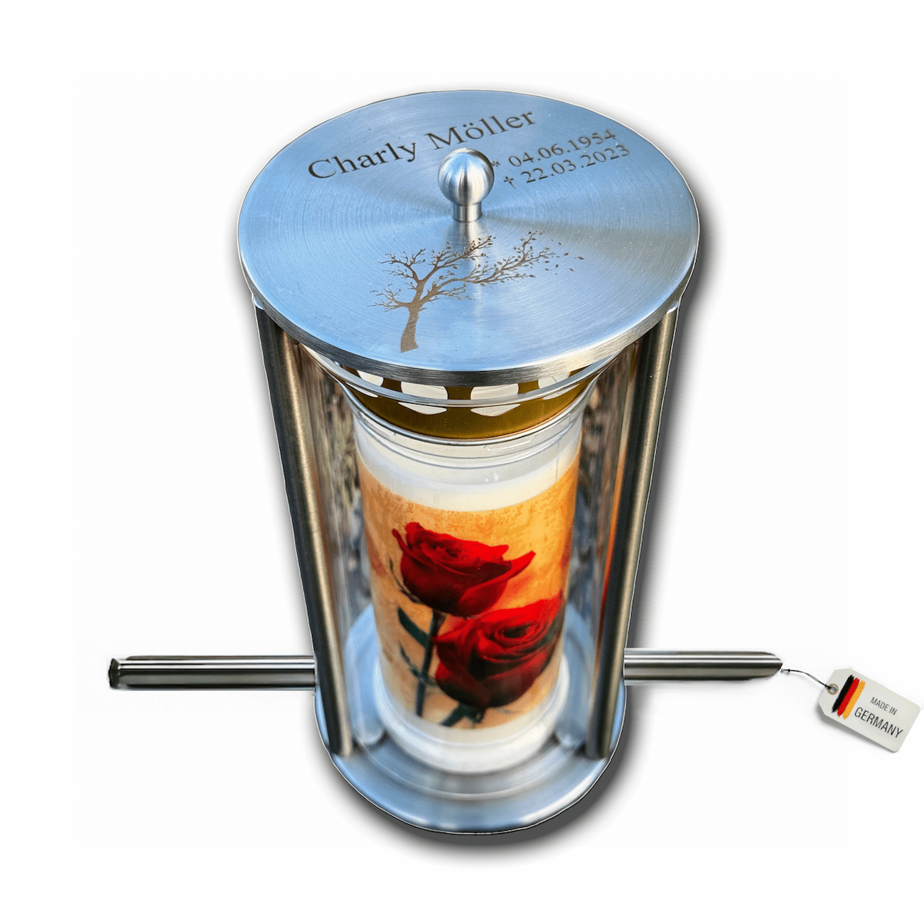 Grablaterne wetterfest Friedhof Grablicht Laterne Grabschmuck draußen outdoor von Mein Shop