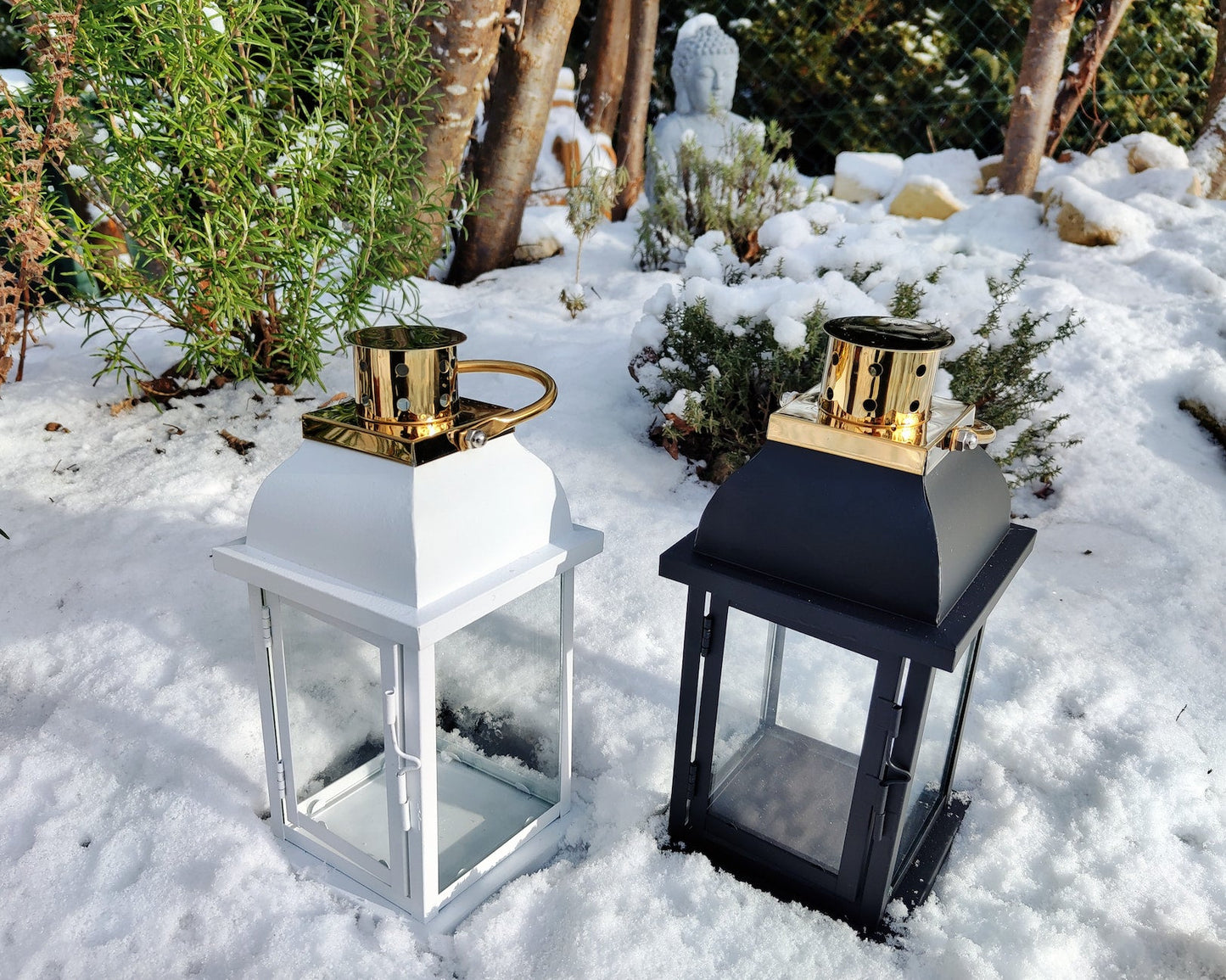 Grablaterne wetterfest Friedhof Grablicht Outdoor Laterne Grablampe Grabschmuck von Mein Shop
