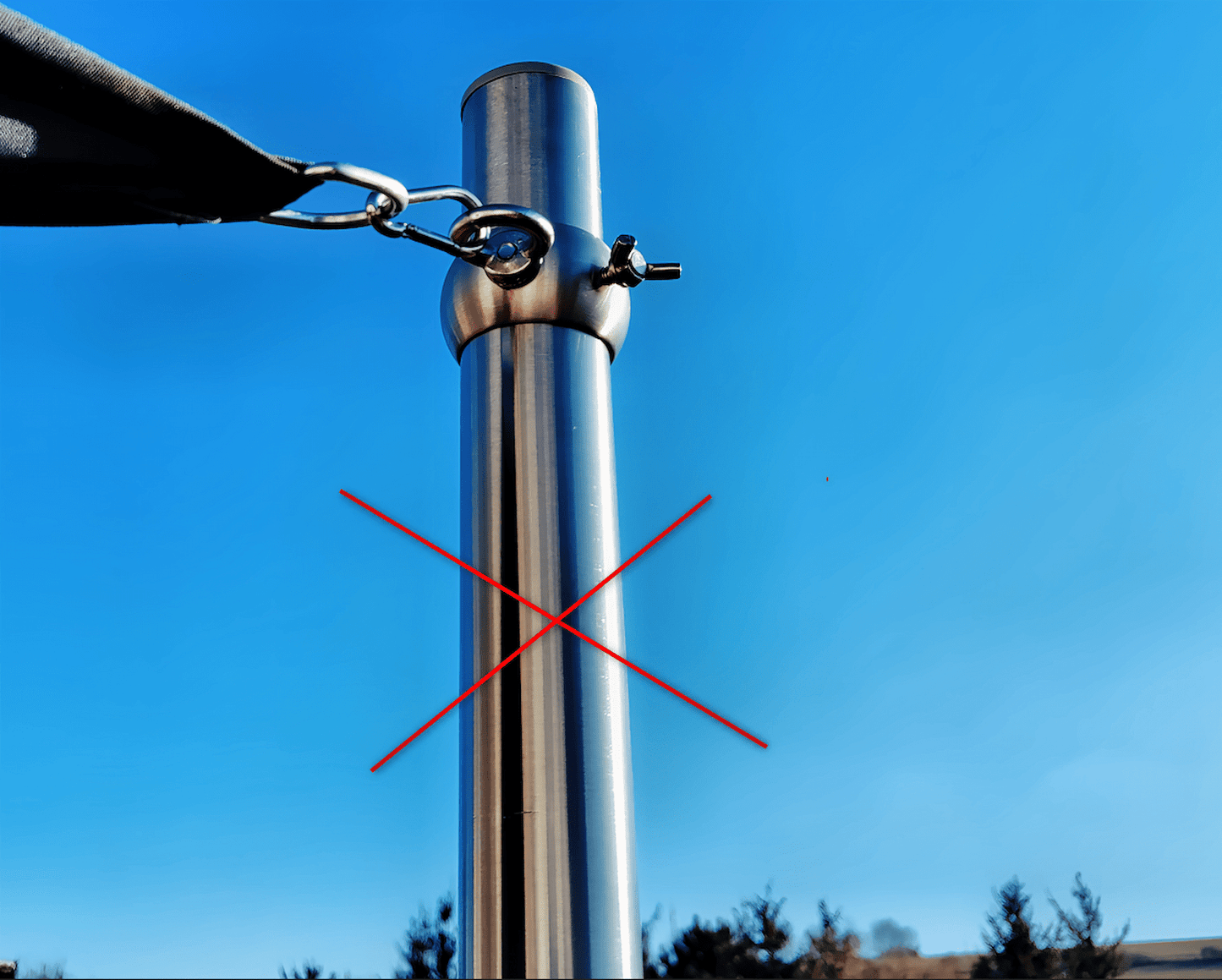 Höhenverstellung für Sonnensegelmast Ø42 - 60mm Edelstahl stufenlos flexibel mit Griff Pfosten Mast von Mein Shop