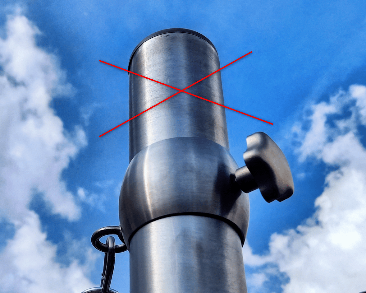 Höhenverstellung für Sonnensegelmast Ø42 - 60mm Edelstahl stufenlos flexibel mit Griff Pfosten Mast von Mein Shop