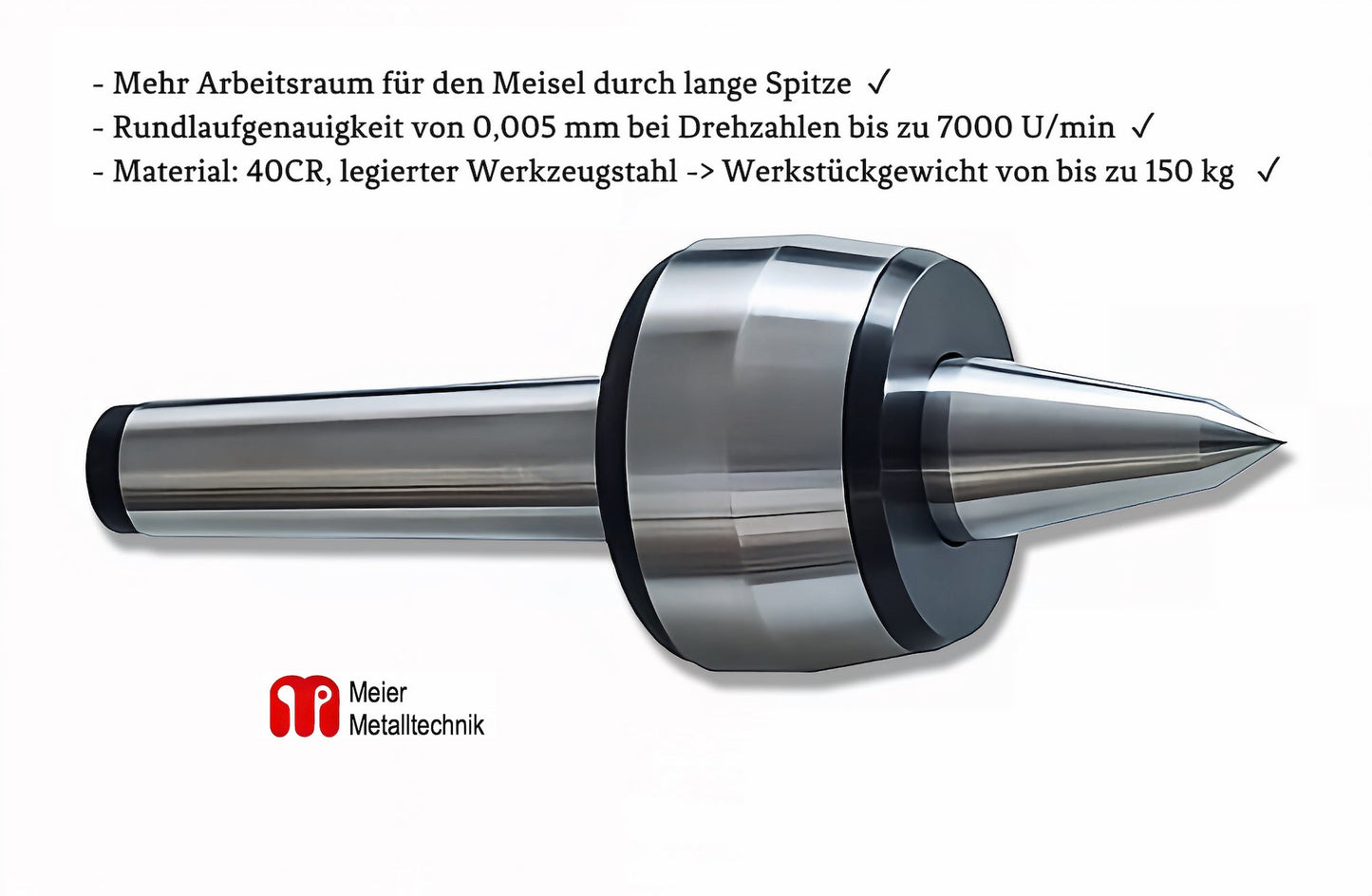 Mitlaufende Körnerspitze verlängert lang MK2 MK3 MK4 Zentrierspitze Drehmaschine von Mein Shop