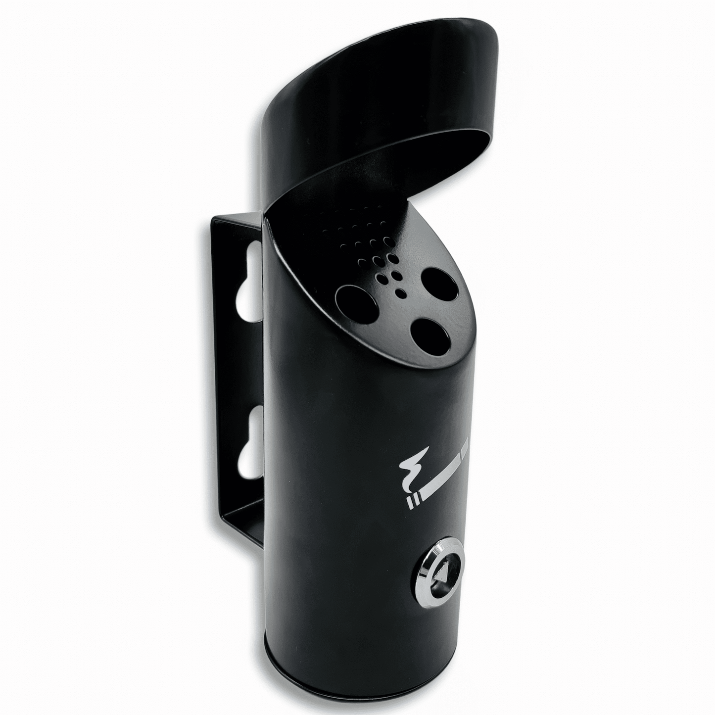 Aschenbecher für draußen – wetterfest & abschließbar – Wandaschenbecher Metall mit Deckel – groß, Outdoor, für Außenbereich, Gastronomie, Firma von EwigStahl – Meier Metalltechnik