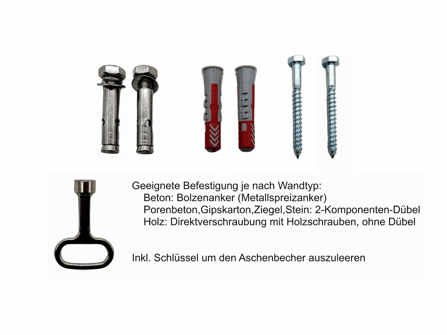 Aschenbecher für draußen – wetterfest & abschließbar – Wandaschenbecher Metall mit Deckel – groß, Outdoor, für Außenbereich, Gastronomie, Firma von EwigStahl – Meier Metalltechnik