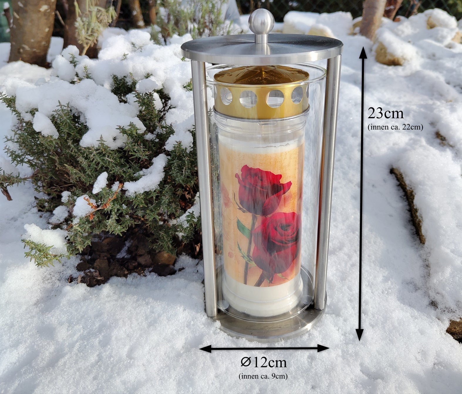 Grablaterne wetterfest Friedhof Grablicht Laterne Grabschmuck draußen outdoor von Mein Shop