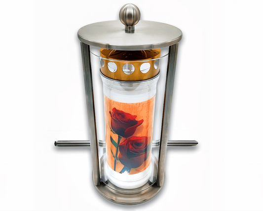 Grablaterne wetterfest Friedhof Grablicht Laterne Grabschmuck draußen outdoor von Mein Shop