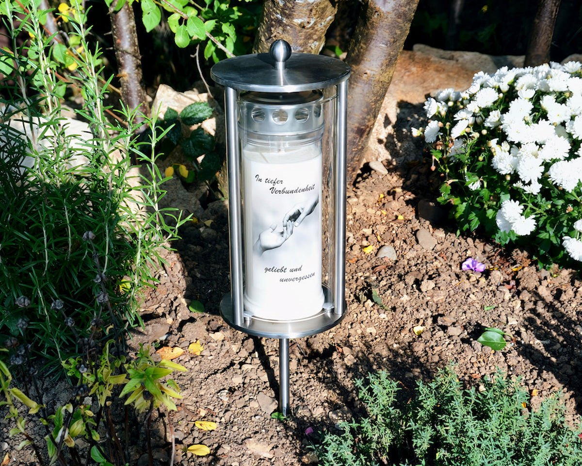 Grablaterne wetterfest Friedhof Grablicht Laterne Grabschmuck draußen outdoor von Mein Shop