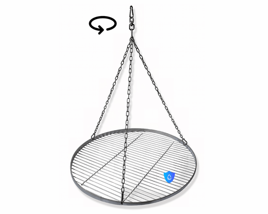 Grillrost Ø 60 cm Edelstahl feingliedrig Drehwirbel Schwenkgrill Rund von Mein Shop