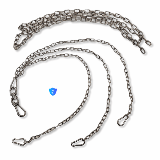 Kettensatz Edelstahl Drehwirbel Grillkette 50,60,70,80 - 100 Grillrost Grill Kette von Mein Shop
