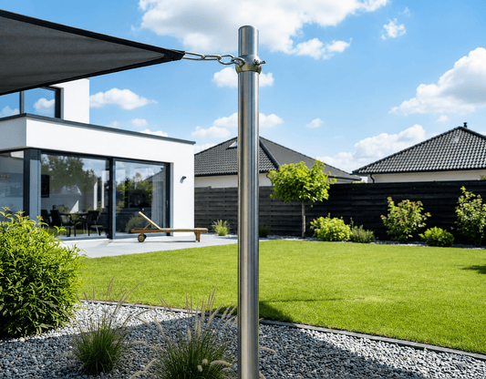 Sonnensegelmast 3m Höhenverstellbar Edelstahl Sonnensegel Mast Pfosten Stange von EwigStahl – Meier Metalltechnik