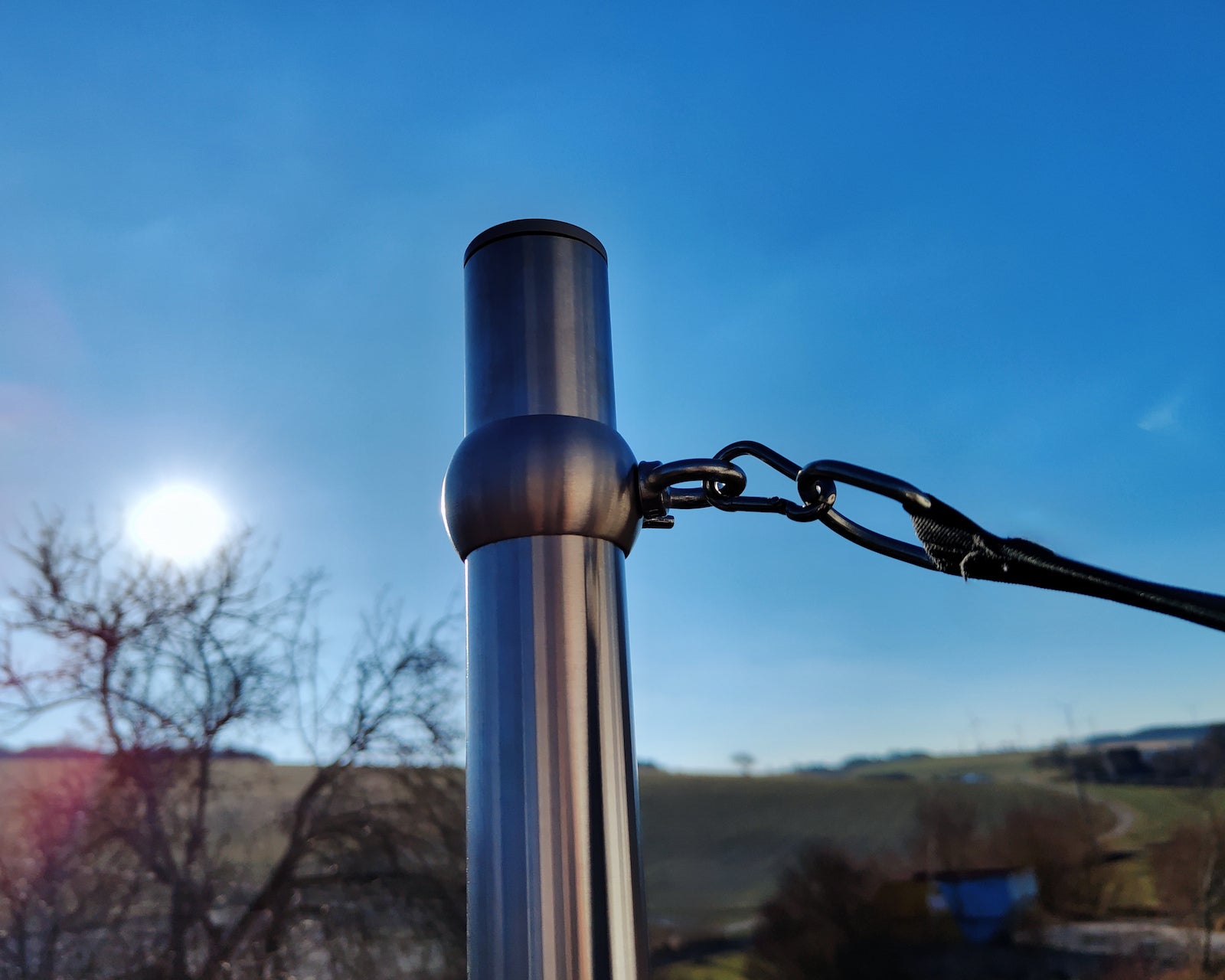 Sonnensegelmast 3m Höhenverstellbar Edelstahl Sonnensegel Mast Pfosten Stange von Mein Shop