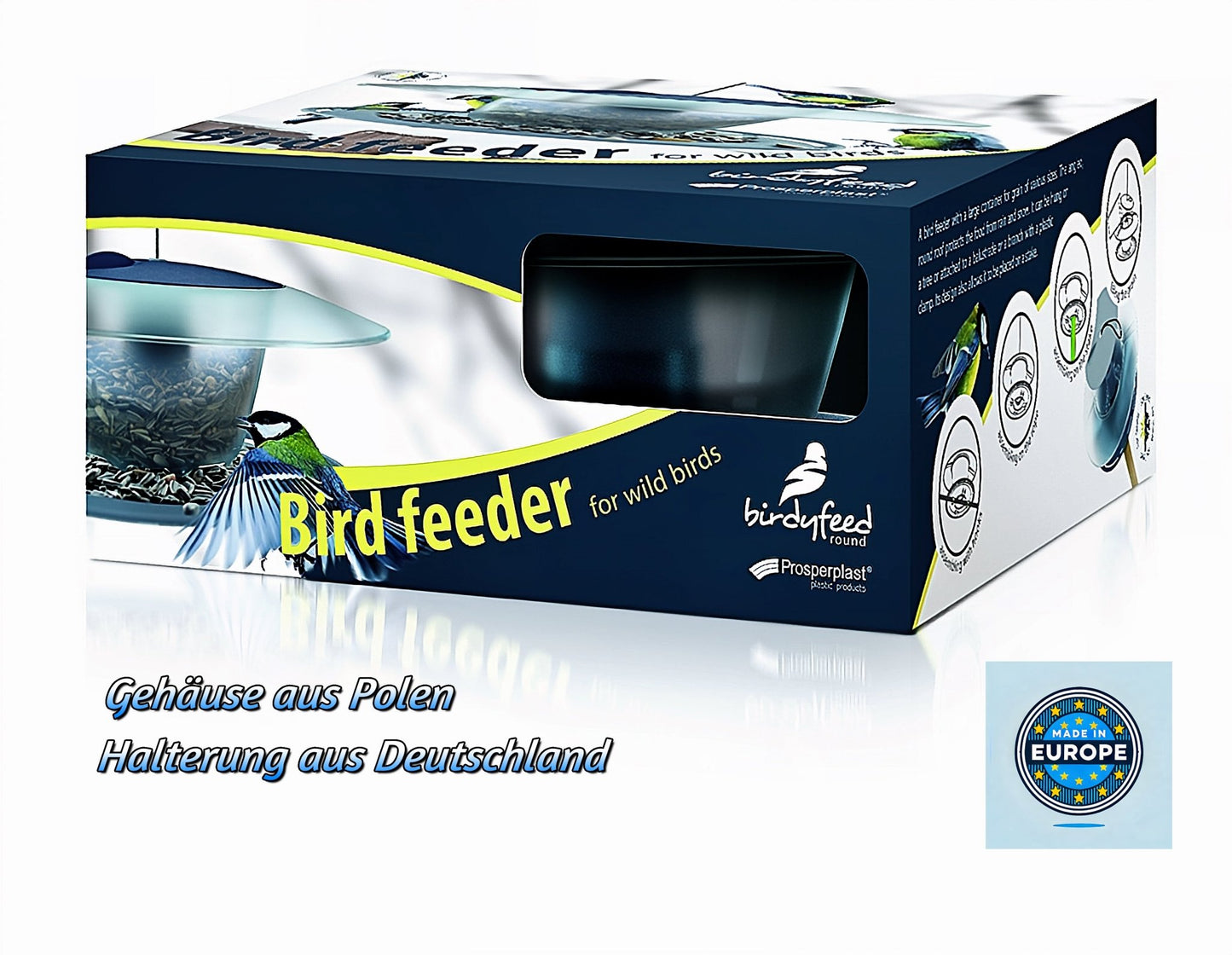 Vogelhaus Balkon wetterfest Vogelfutterhaus Futterhaus Vögel Vogelfutterspender von Mein Shop